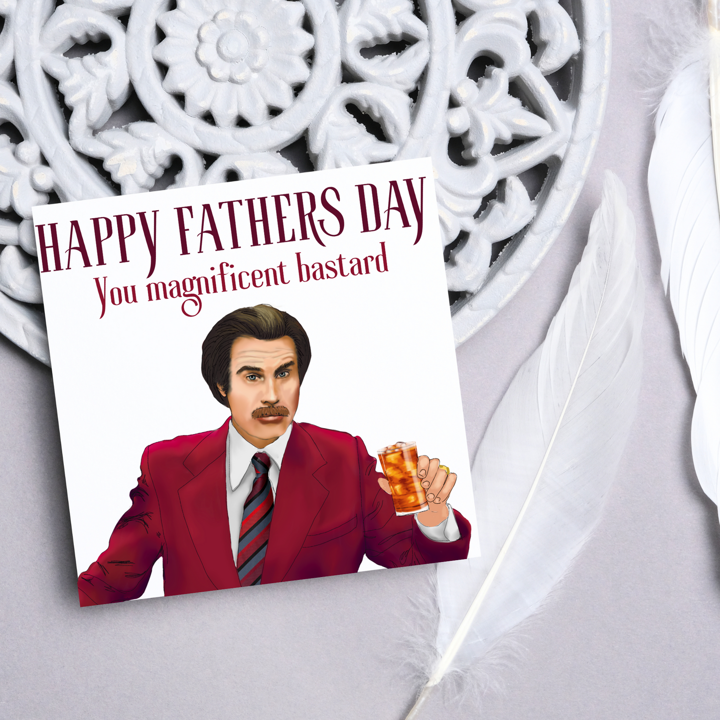 Father's Day Card, Funny Anchorman Ron Burgundy Card for Dad