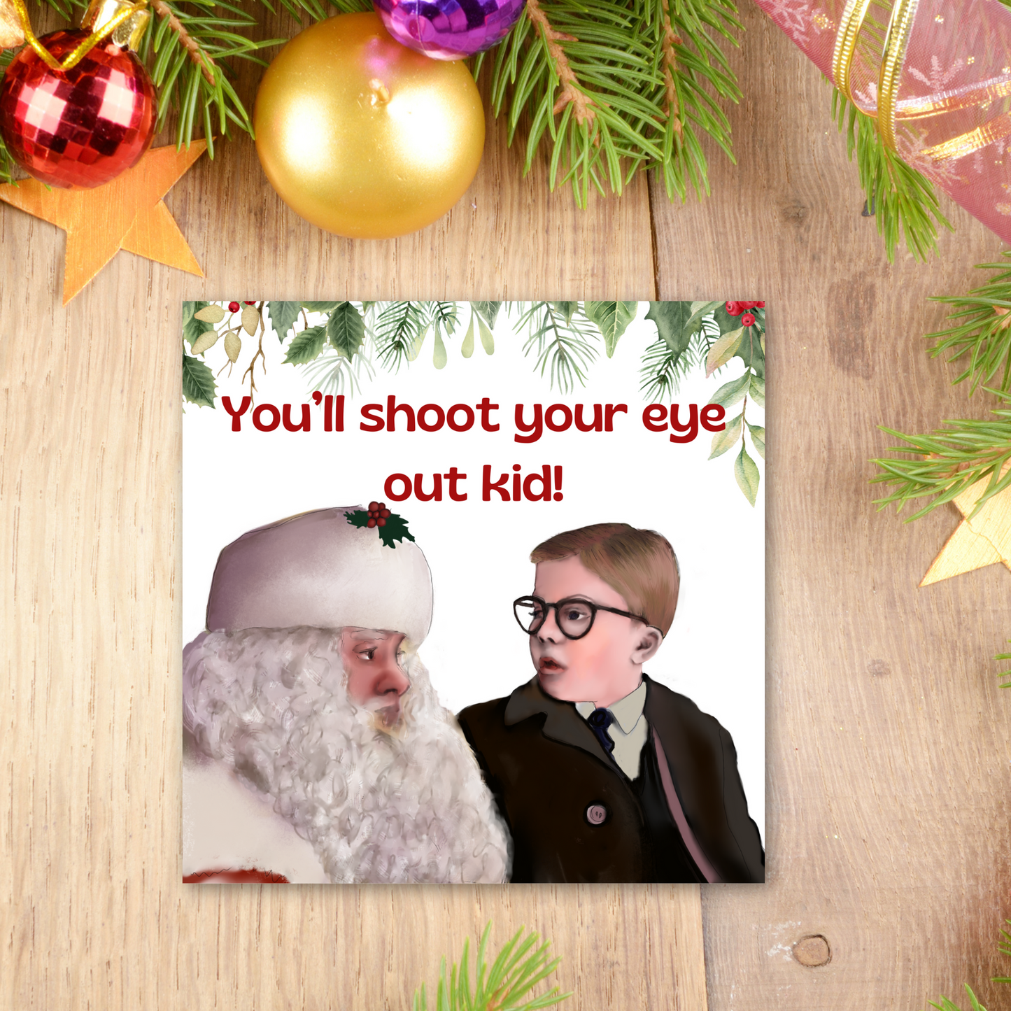 A Christmas Story Movie Card, 1980s Christmas Card, Christmas Movie Card, Notsalgia Card, Card for Brother, Card for Sister, Card for Uncle