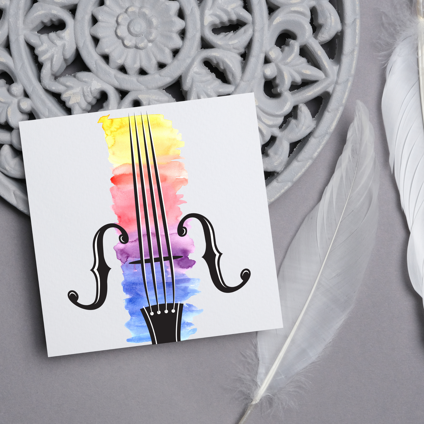Violin, Viola, Cello Card, Musician Card, Musical Instrument Card
