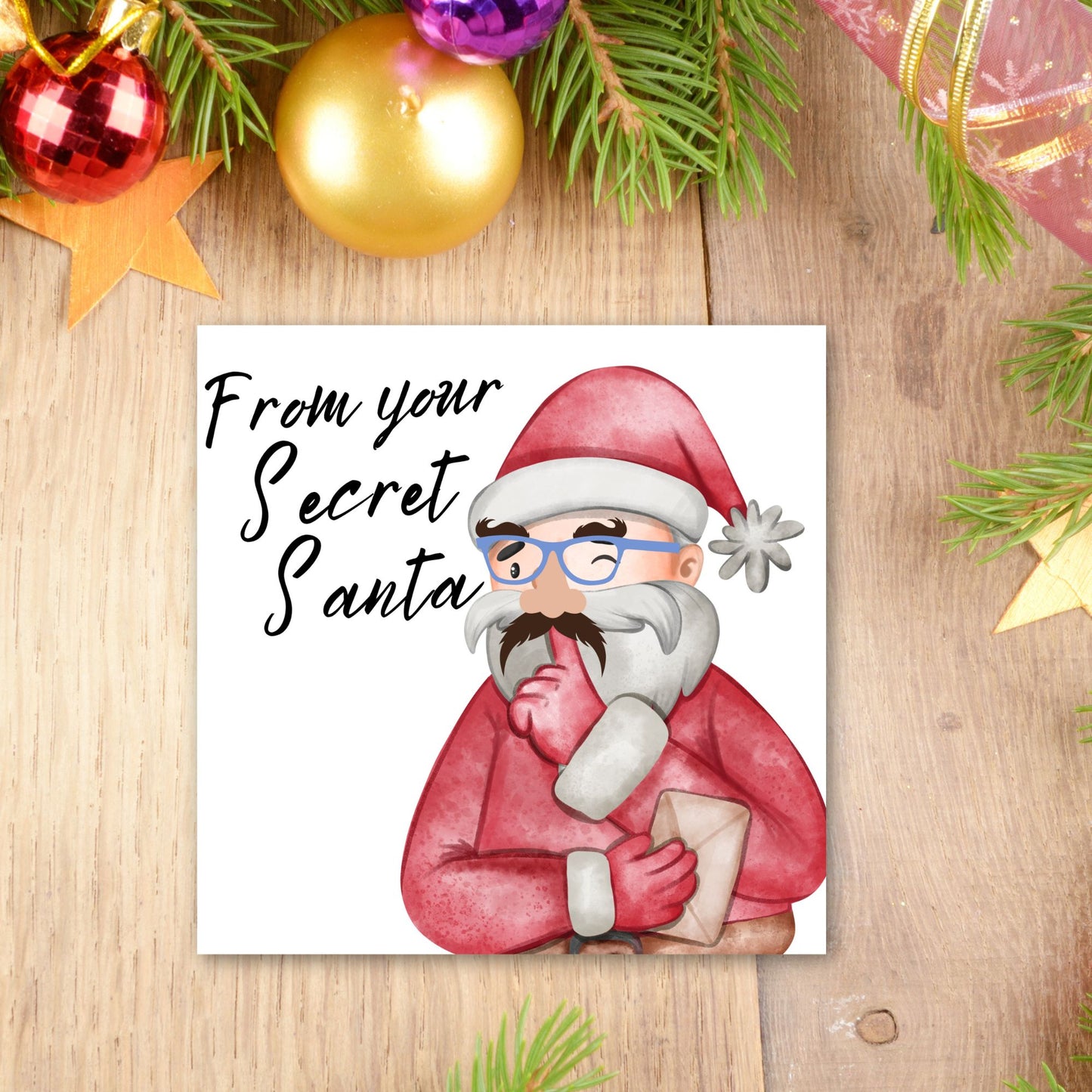 Secret Santa Christmas Card, Office Card, Work Card, Xmas Card, Co Worker Card