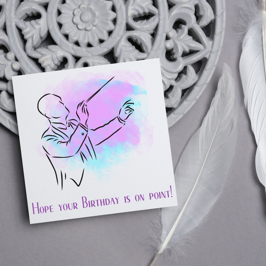 Conductor Birthday Card, Musician Card, Musical Instrument Card