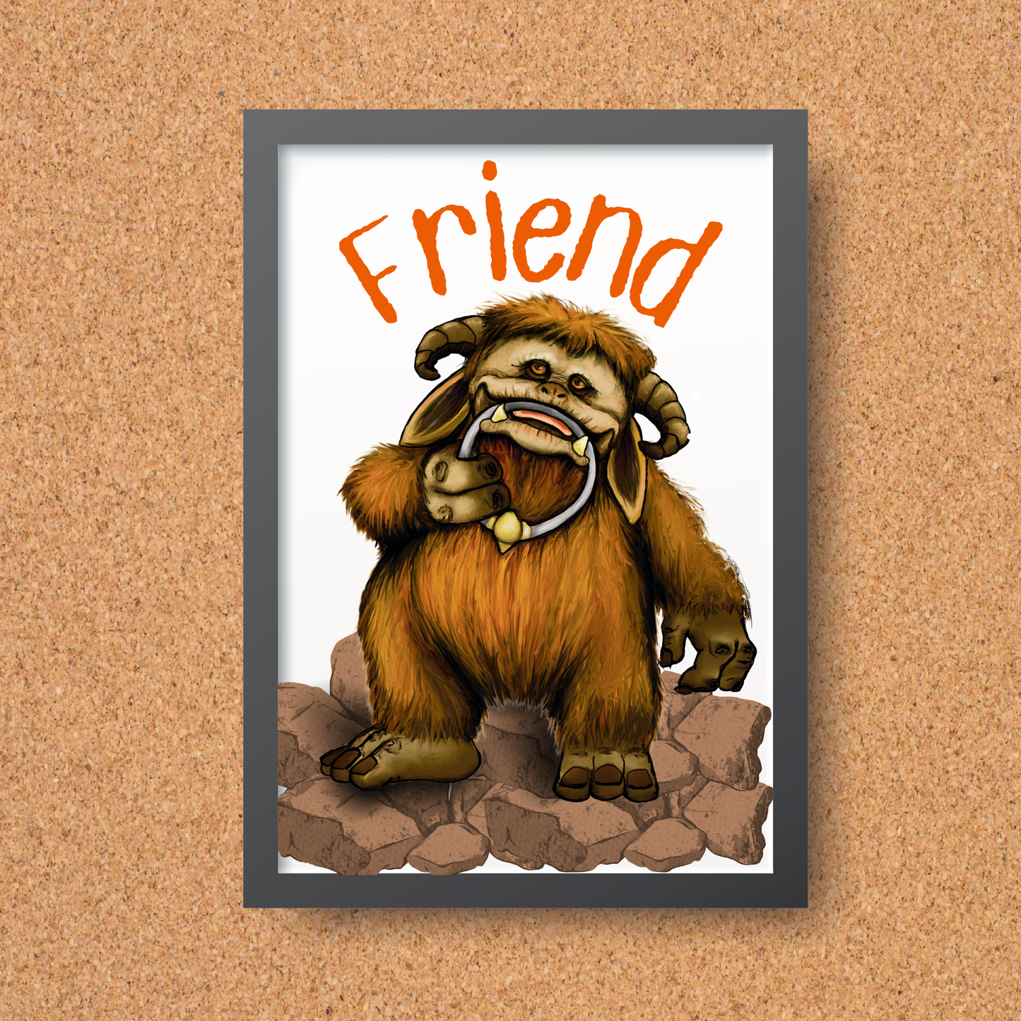 Labyrinth Ludo Poster, A4 Print, High Quality Wall Art, Labyrinth Movie Poster, Jim Henson Artwork, Ludo Friend, 80's Movie Poster, Cute Art