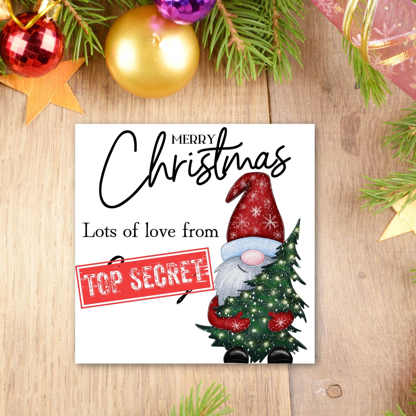 Secret Santa Christmas Card, Office Card, Work Card, Xmas Card, Co Worker Card