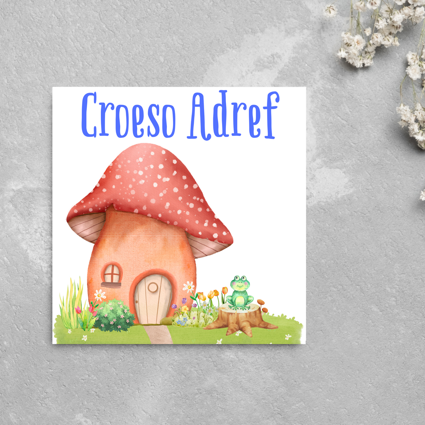Welsh Language New Home Card, Croeso Adref, Welsh Housewarming Card