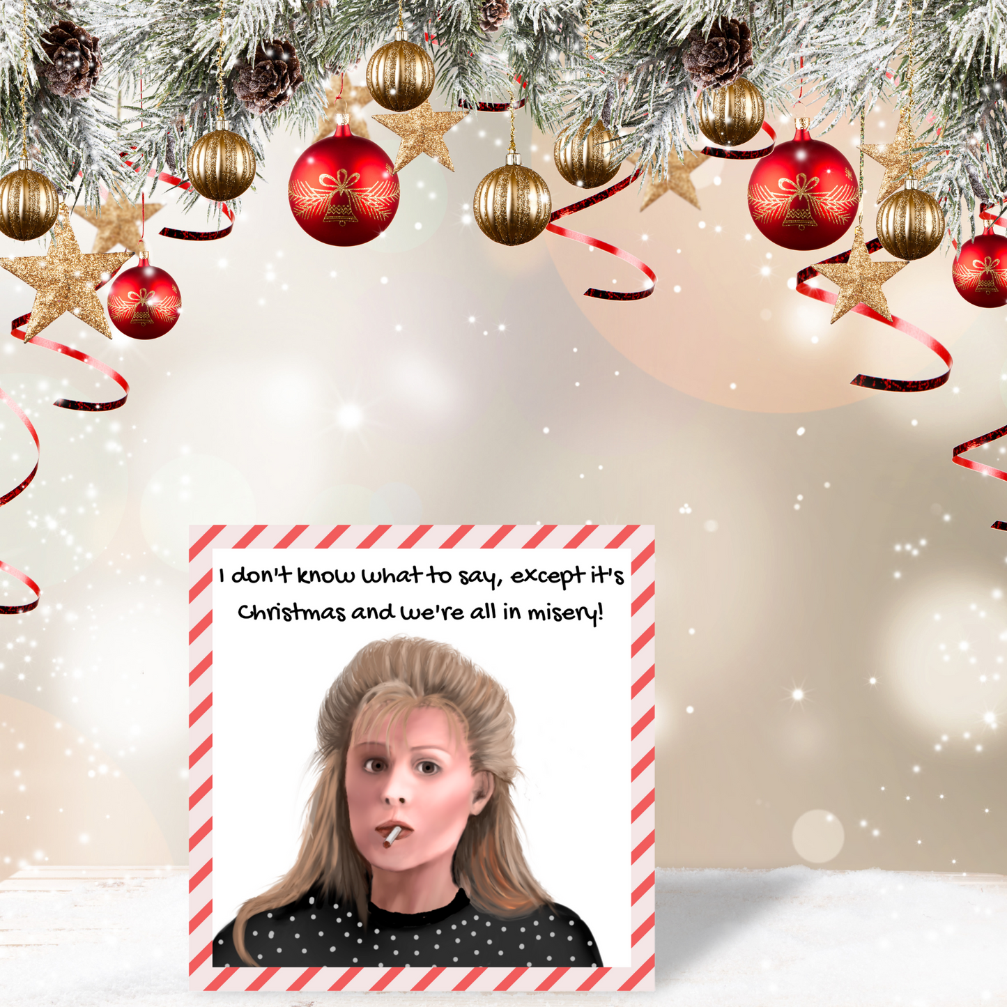 National Lampoons Christmas Vacation Card, Ellen Griswold, Christmas Card For Mum