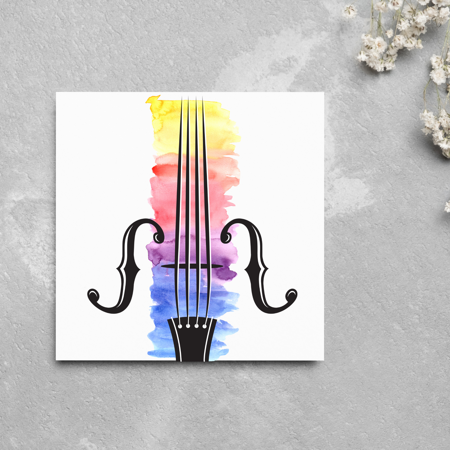 Violin, Viola, Cello Card, Musician Card, Musical Instrument Card