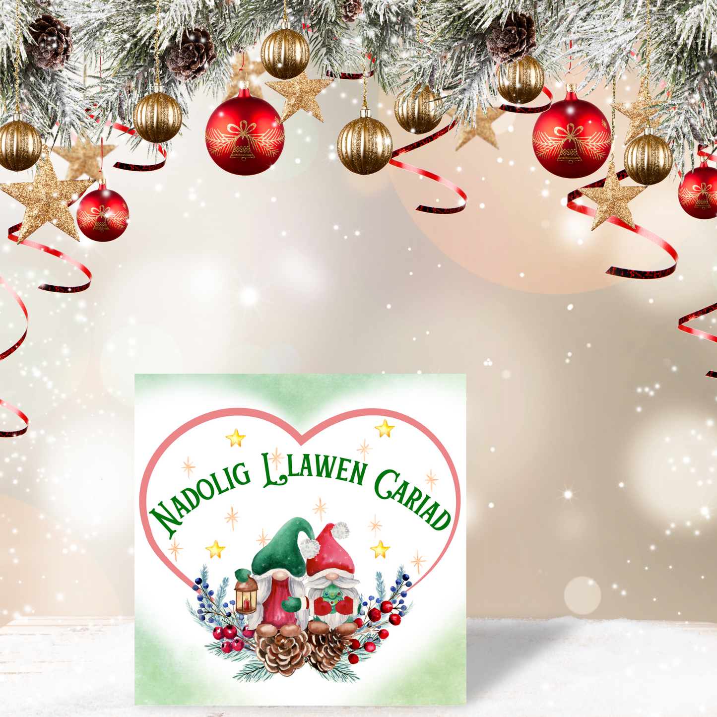 Welsh Language Christmas Card, Welsh Christmas Card, Nadolig Llawen