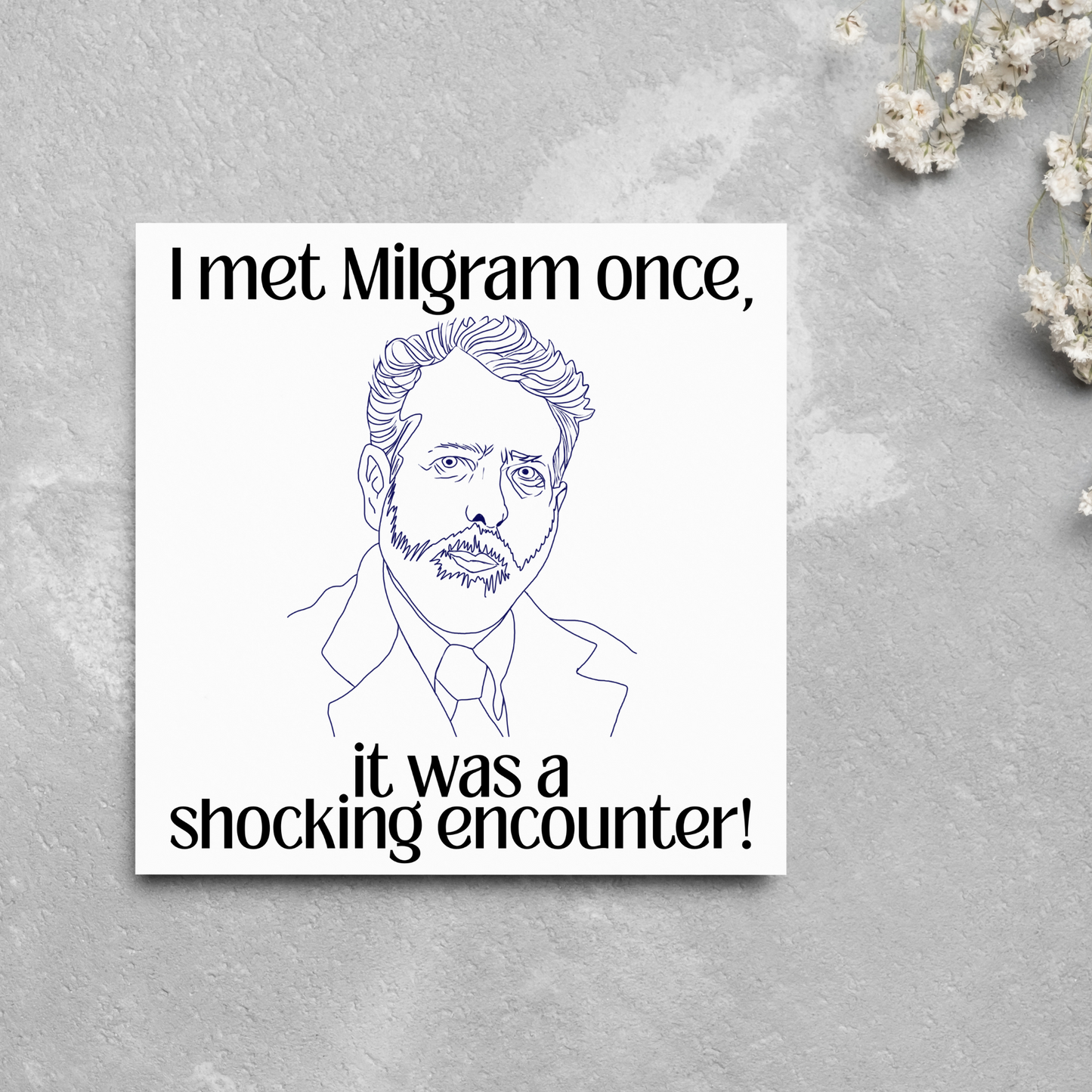 Psychology Pun Birthday Card, Funny Behavioural Psychology Card, Milgram Card