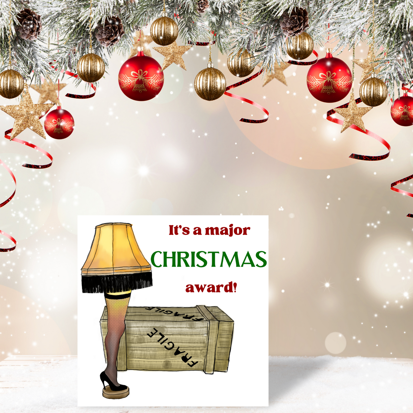 A Christmas Story Movie Card, 1980s Christmas Card, Christmas Movie Card, Notsalgia Card, Card for Brother, Card for Sister, Card for Uncle