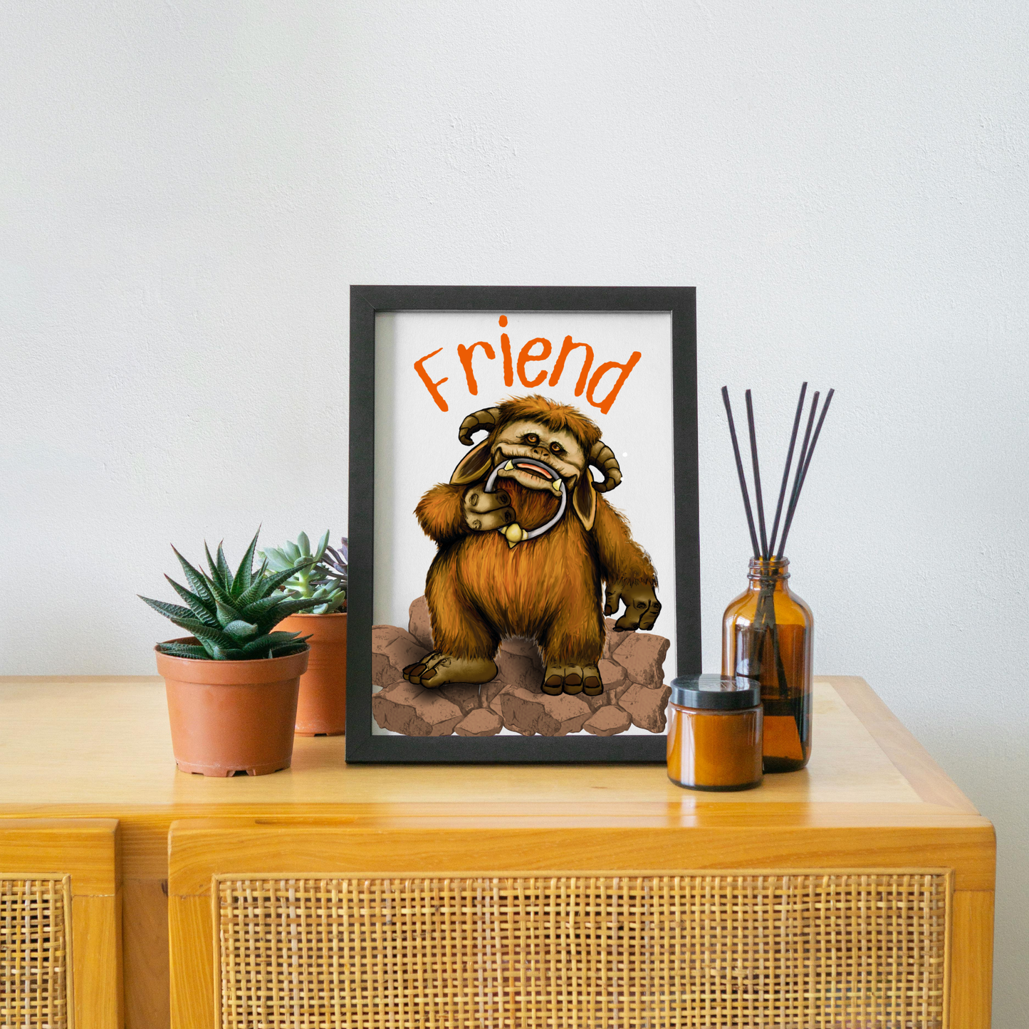 Labyrinth Ludo Poster, A4 Print, High Quality Wall Art, Labyrinth Movie Poster, Jim Henson Artwork, Ludo Friend, 80's Movie Poster, Cute Art