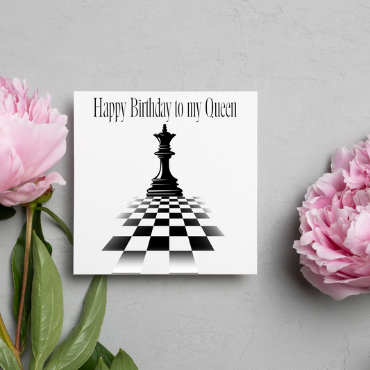 Chess Themed Birthday Card For Wife