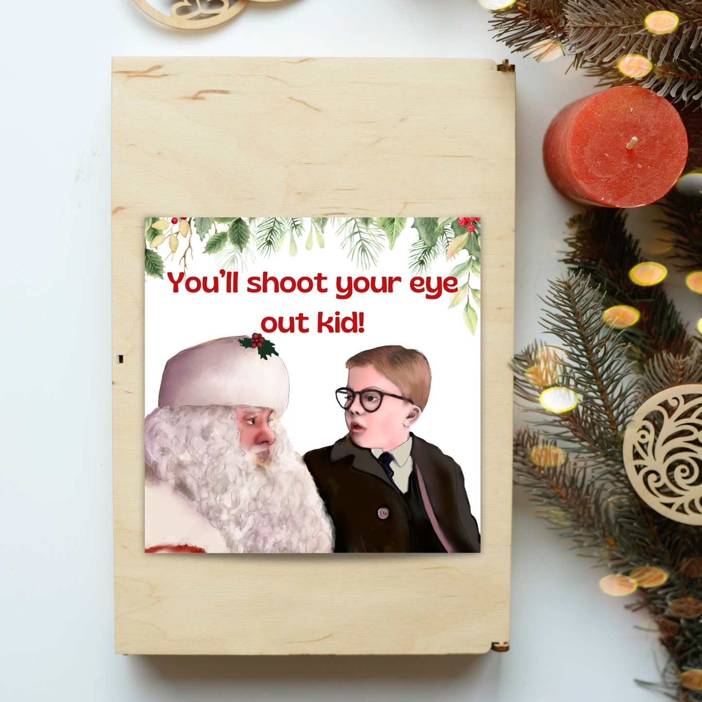 A Christmas Story Movie Card, 1980s Christmas Card, Christmas Movie Card, Notsalgia Card, Card for Brother, Card for Sister, Card for Uncle