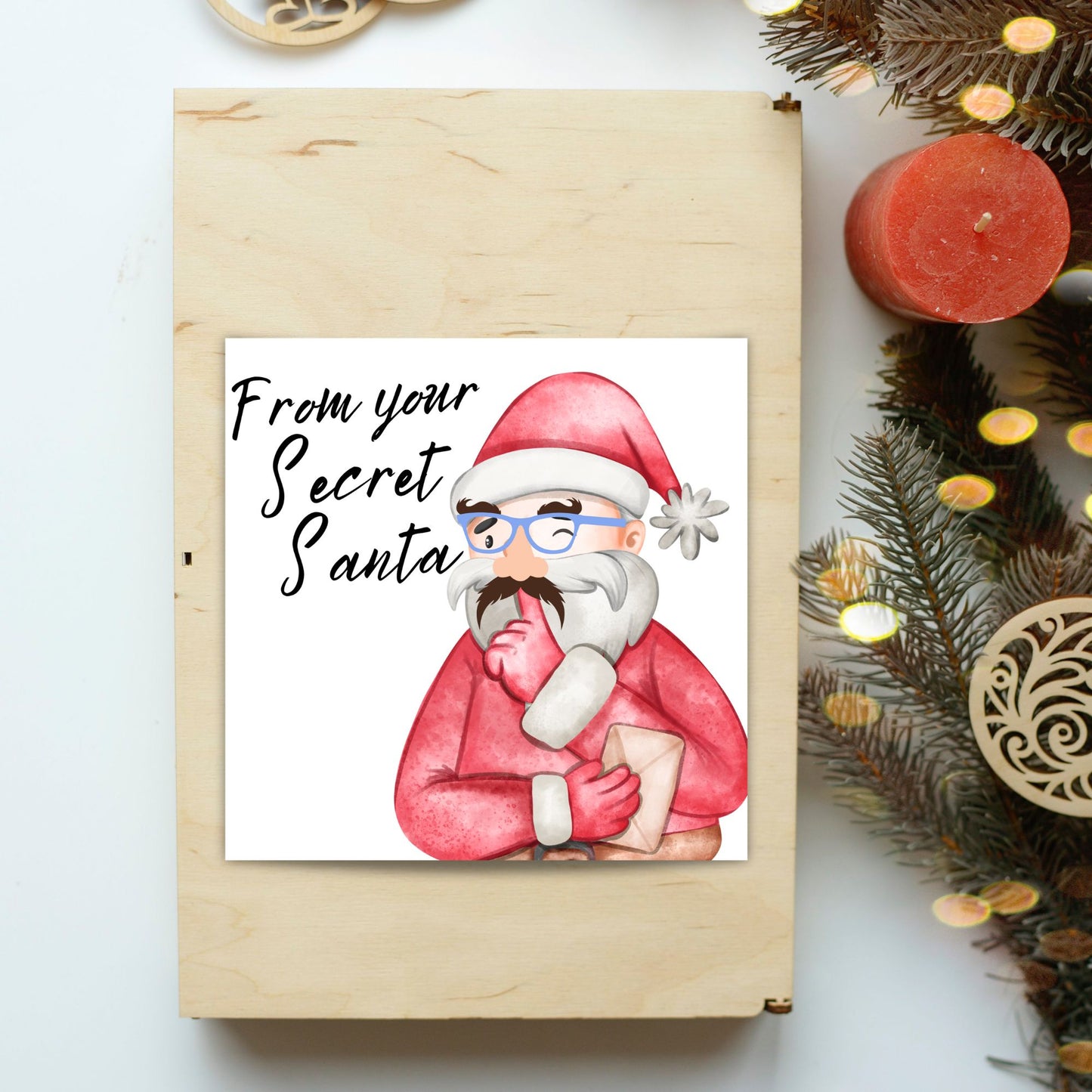 Secret Santa Christmas Card, Office Card, Work Card, Xmas Card, Co Worker Card