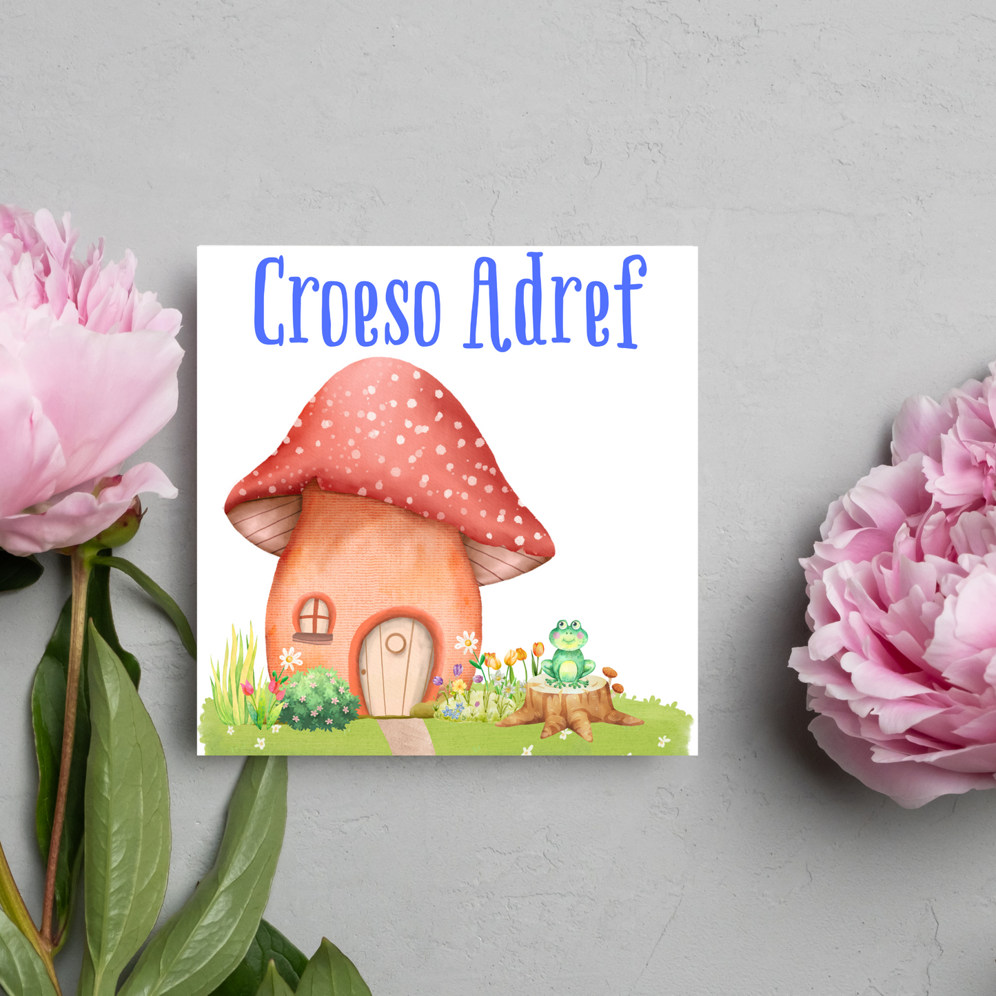 Welsh Language New Home Card, Croeso Adref, Welsh Housewarming Card
