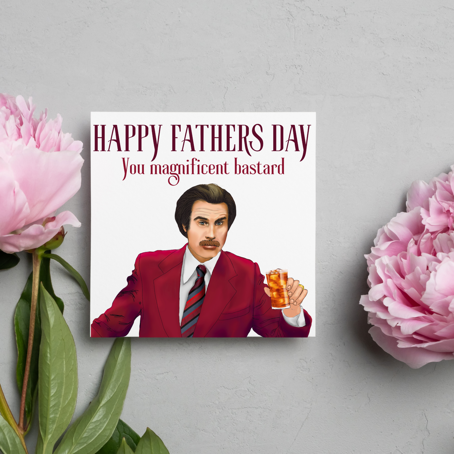Father's Day Card, Funny Anchorman Ron Burgundy Card for Dad