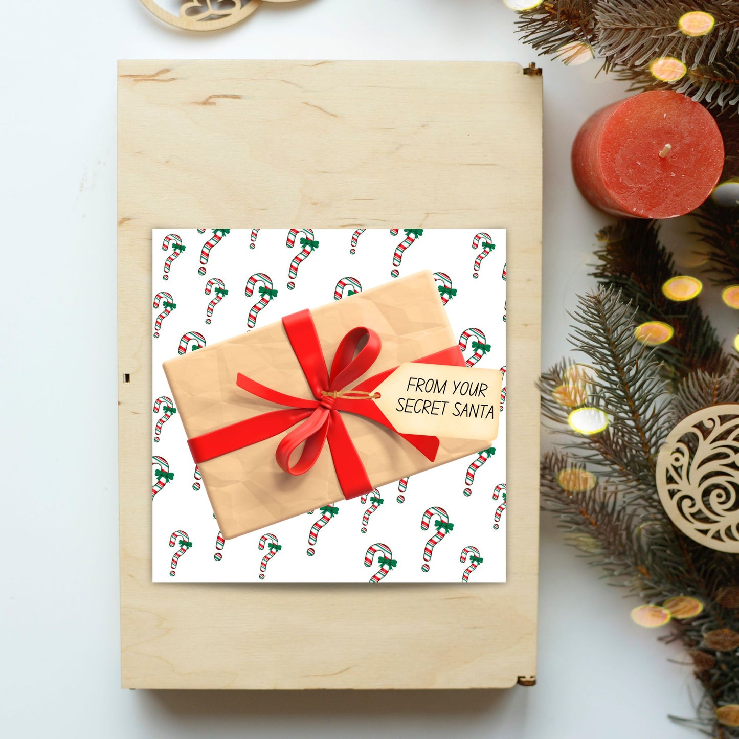 Secret Santa Christmas Card, Office Card, Work Card, Xmas Card, Co Worker Card
