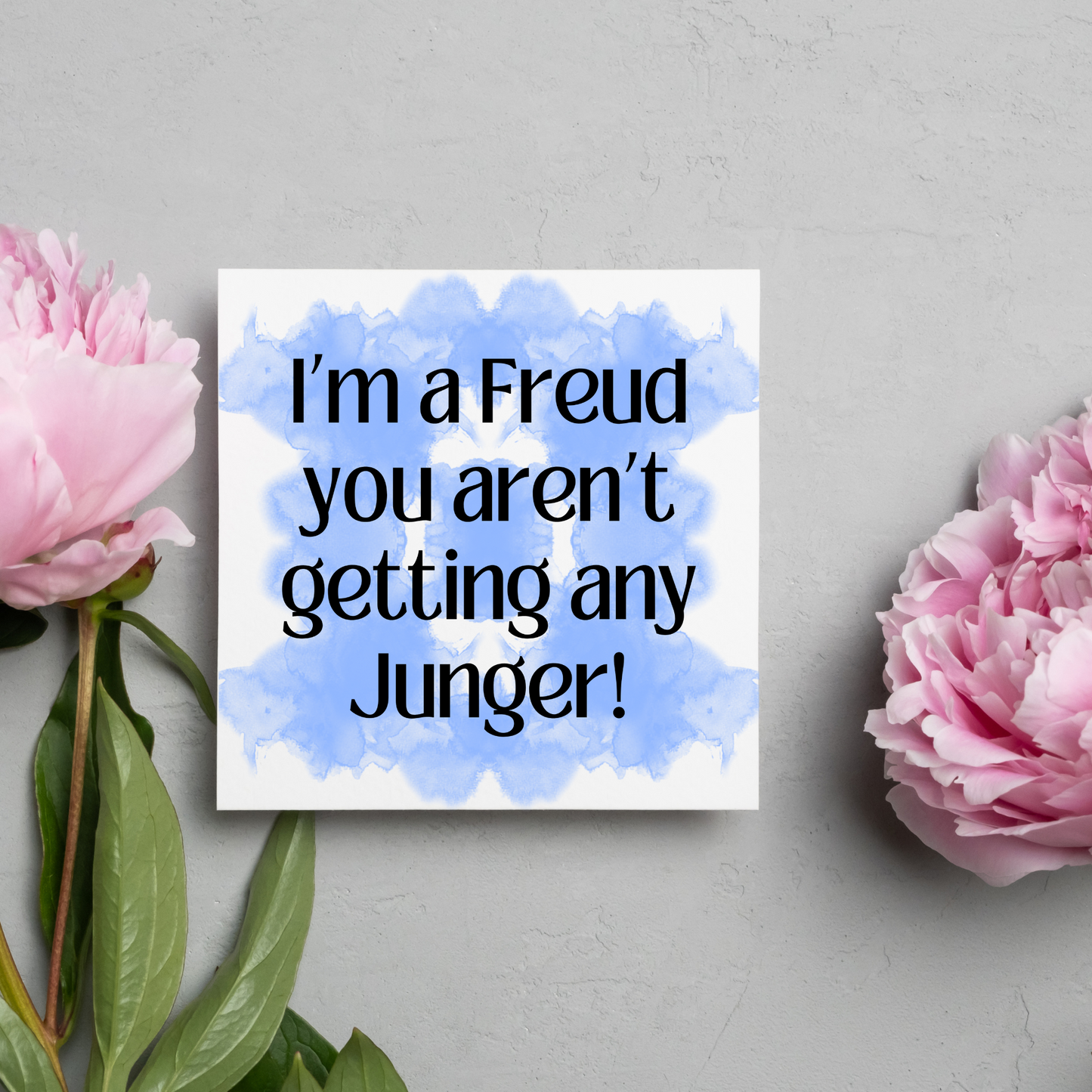 Psychology Pun Birthday Card, Funny Psychologist Card, Freud Jung Card, Classic Joke Card, Funny Birthday Card for Psychologist