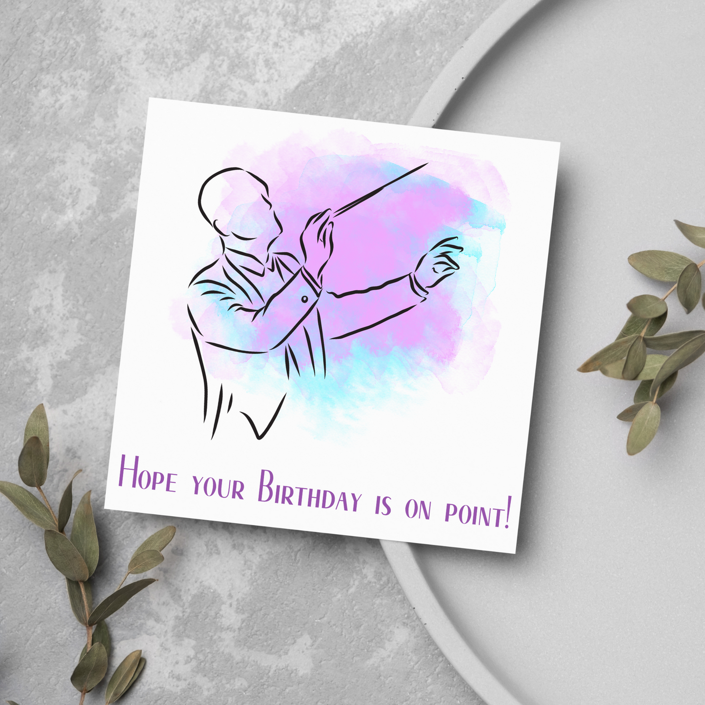 Conductor Birthday Card, Musician Card, Musical Instrument Card