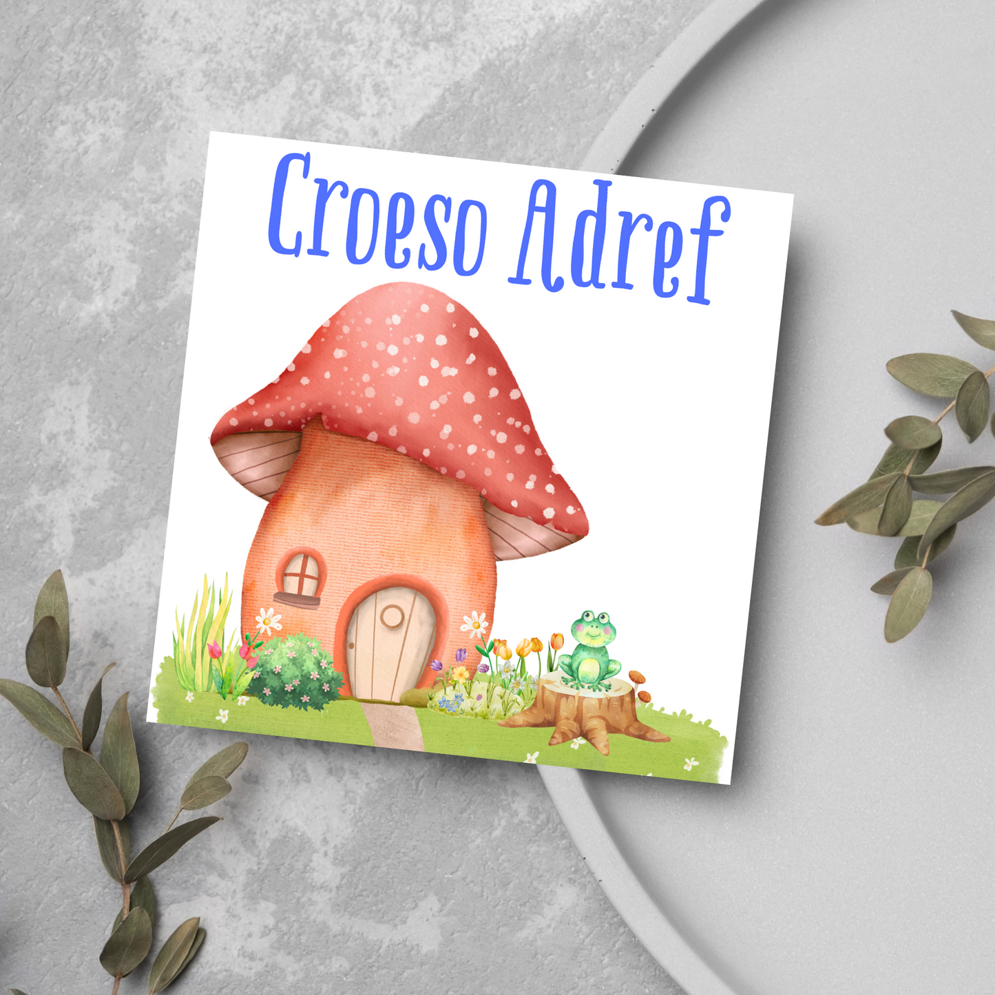 Welsh Language New Home Card, Croeso Adref, Welsh Housewarming Card