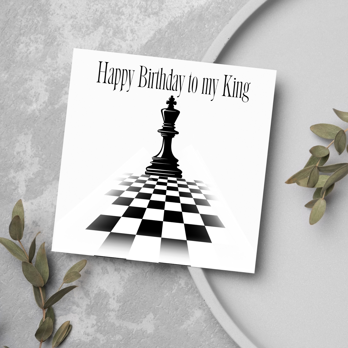 Chess Themed Birthday Card For Husband