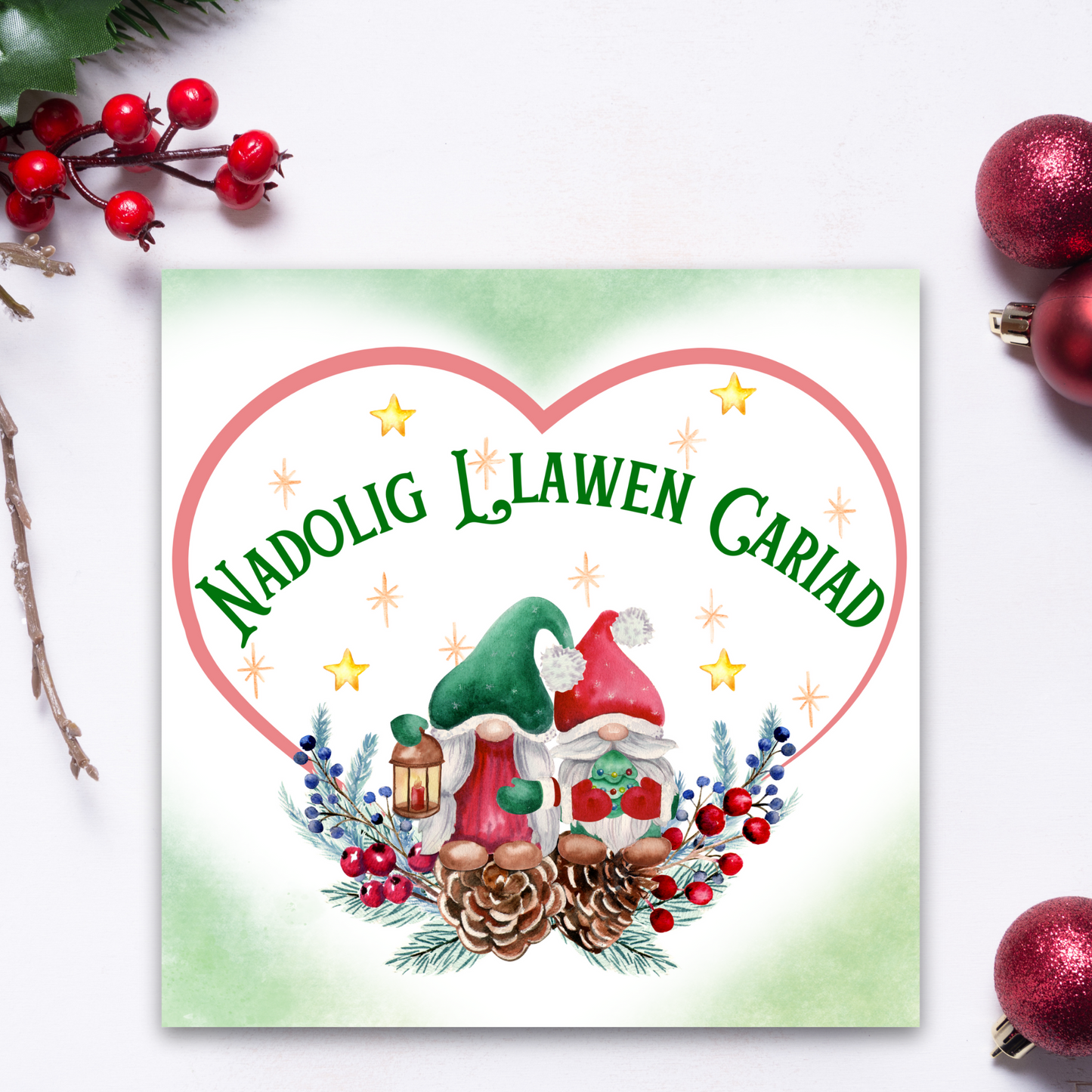 Welsh Language Christmas Card, Welsh Christmas Card, Nadolig Llawen