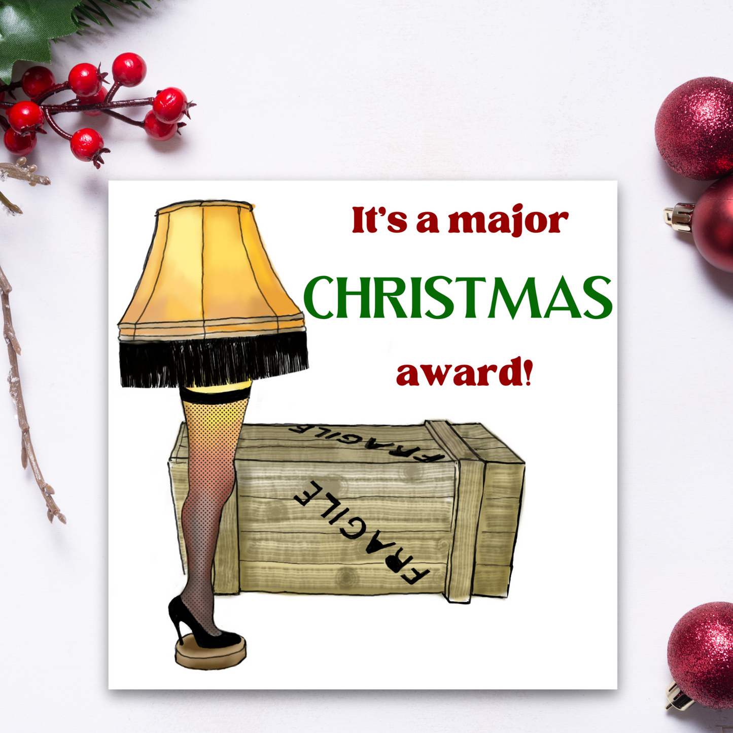 A Christmas Story Movie Card, 1980s Christmas Card, Christmas Movie Card, Notsalgia Card, Card for Brother, Card for Sister, Card for Uncle