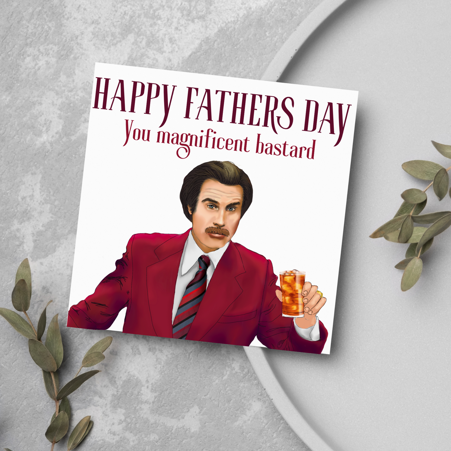 Father's Day Card, Funny Anchorman Ron Burgundy Card for Dad