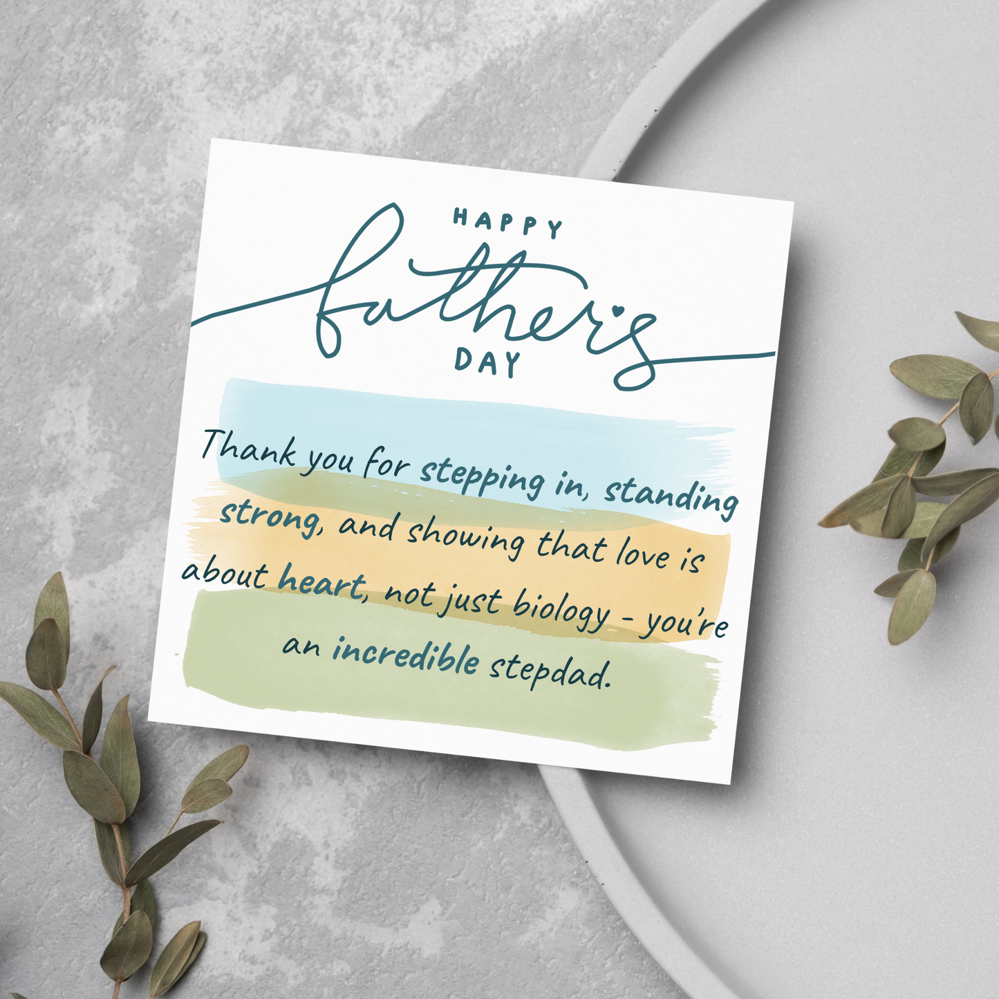 Stepdad Father's Day Card, Stepfather Card