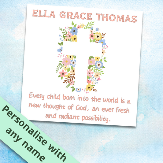 Personalised Christening Card