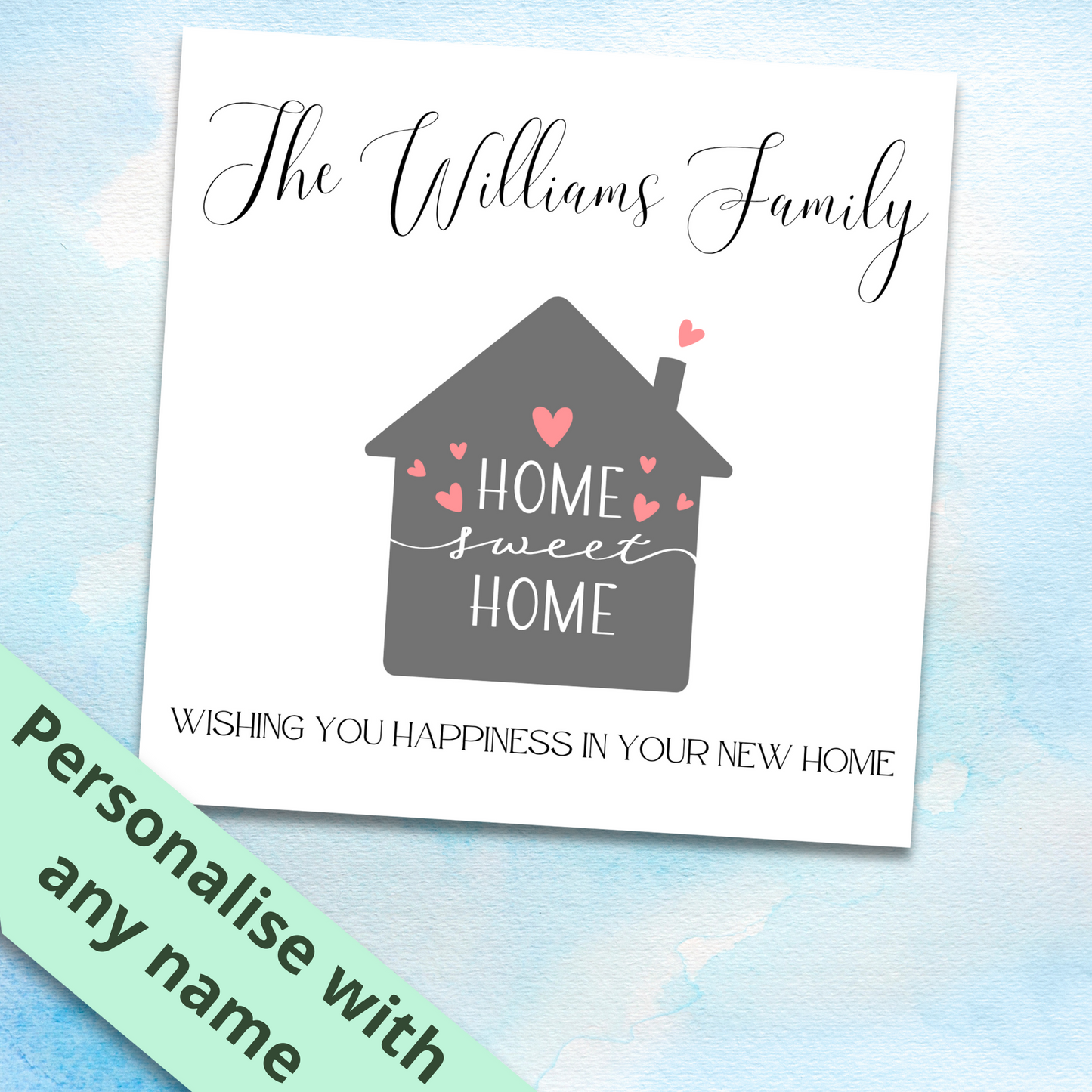 Personalised New Home card