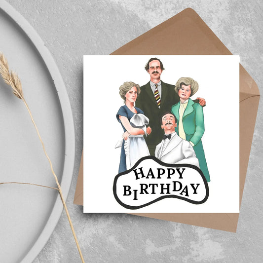 Fawlty Towers Birthday Card Basil Fawlty