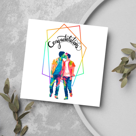gay rainbow modern art cart
