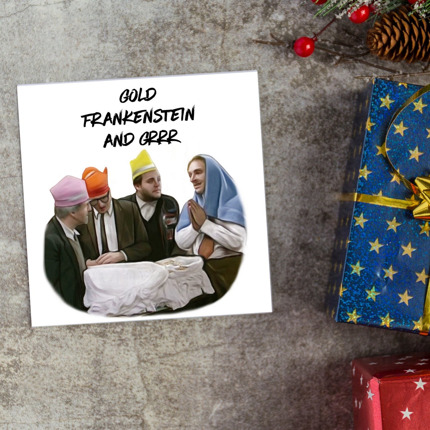 tv show bottom xmas card