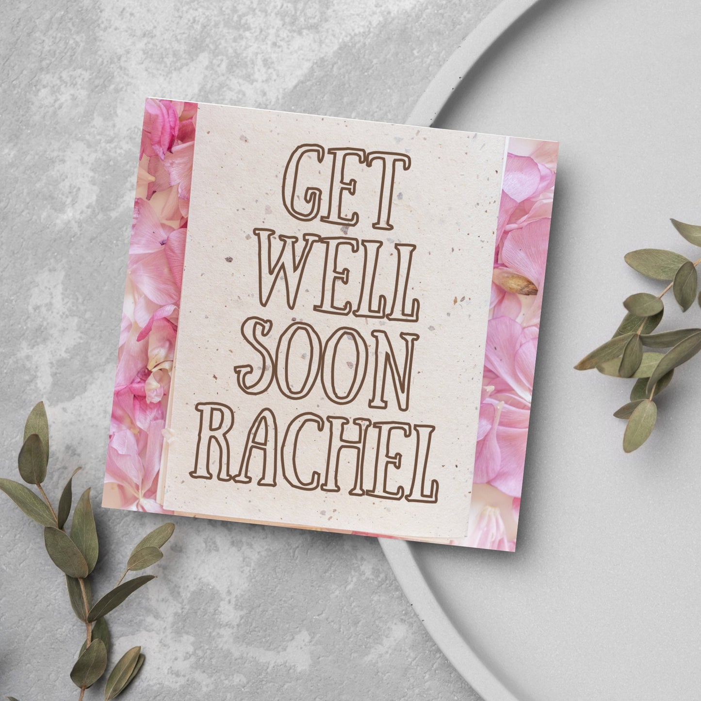 floral get well soon card