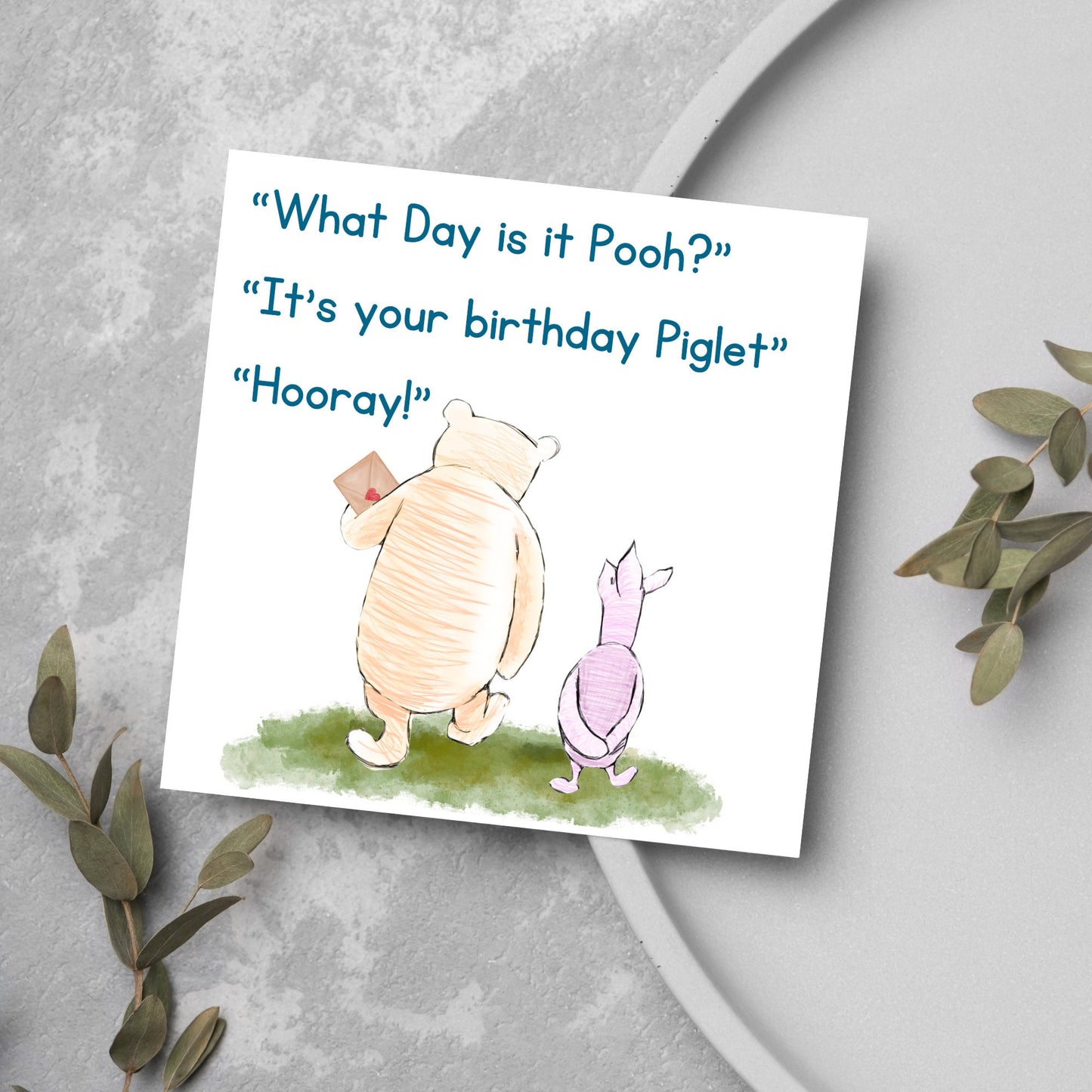 Winnie the Pooh Birthday Card
