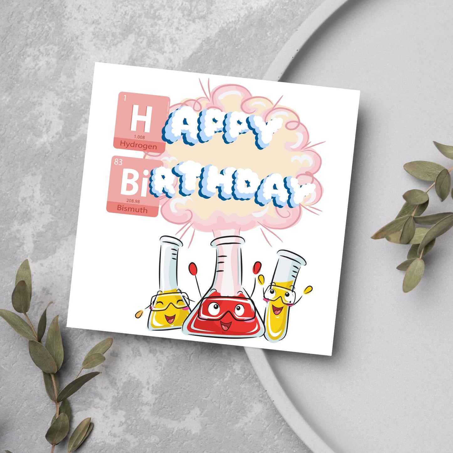 chemist periodic table birthday card