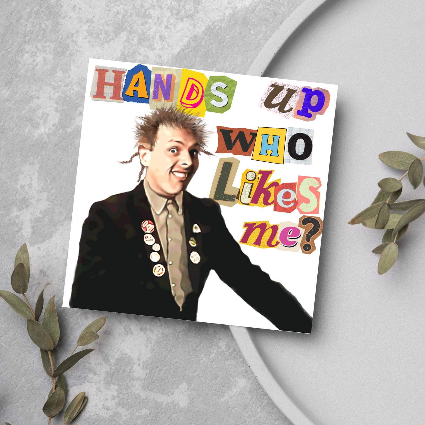 The Young Ones Rik Mayall Greetings Card