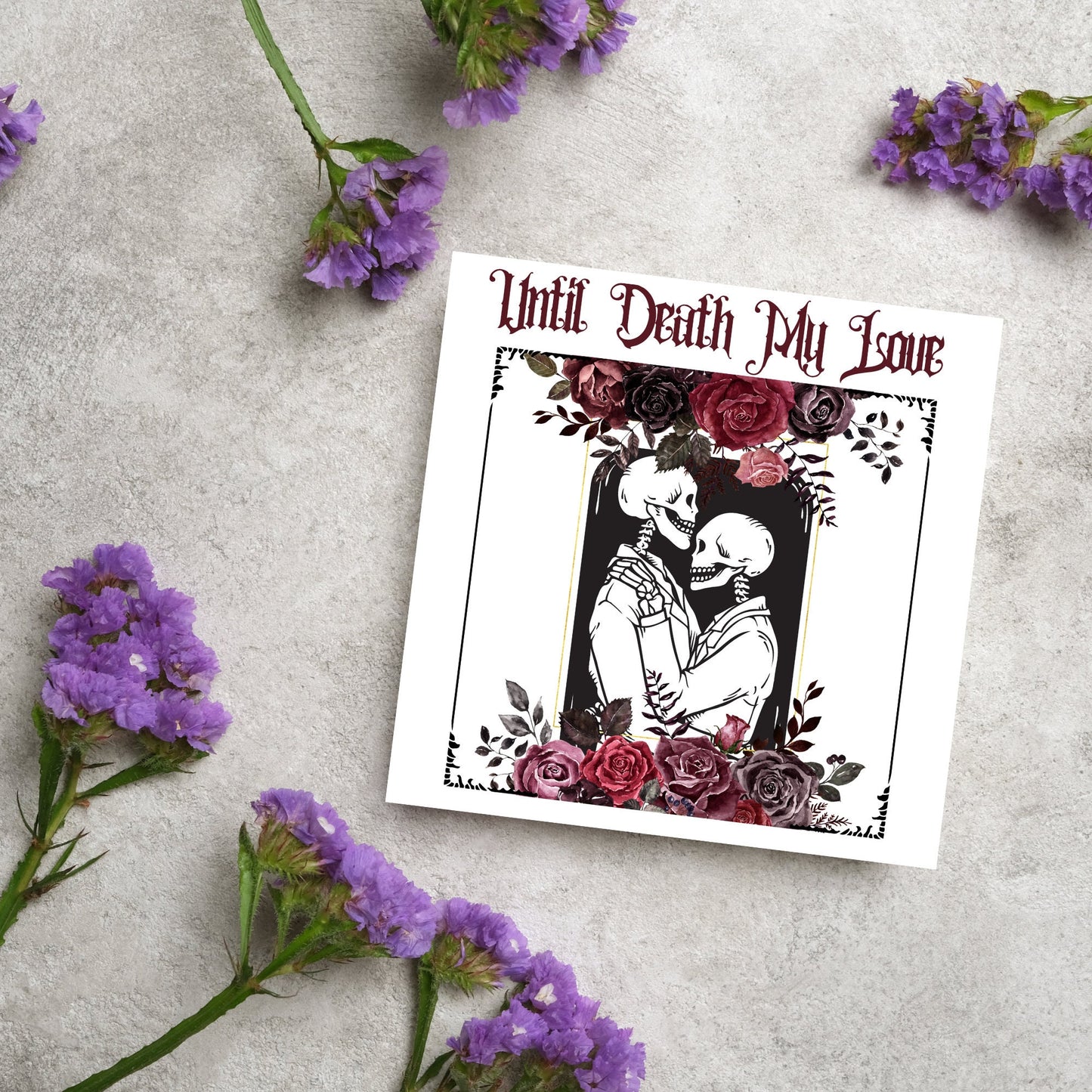 until death my love gothic card