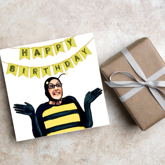 the dean from community dressed as a bee
