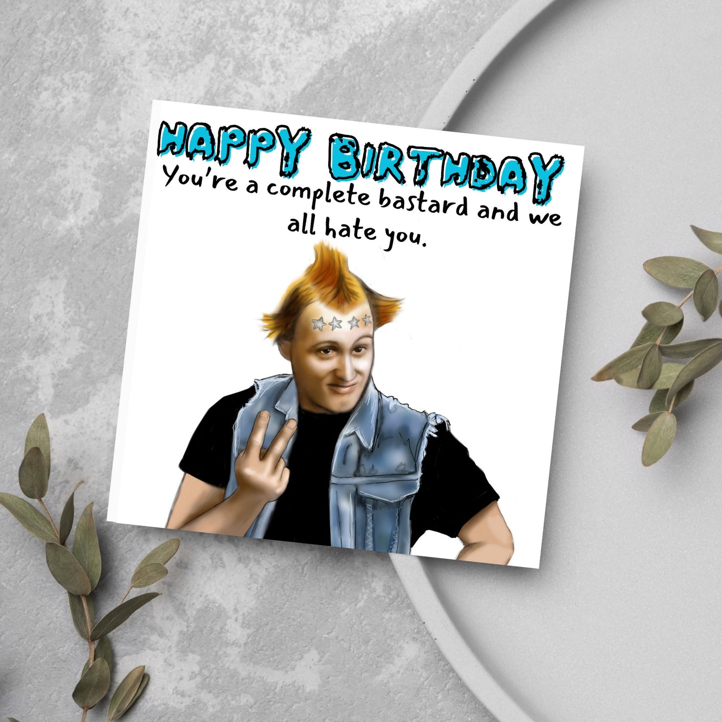 The Young Ones Vyvyan Basterd Birthday Card