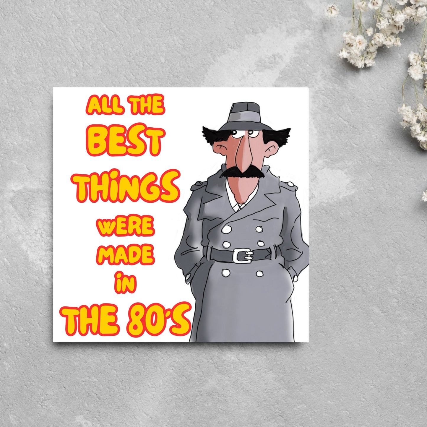 80s cartoon birthday card