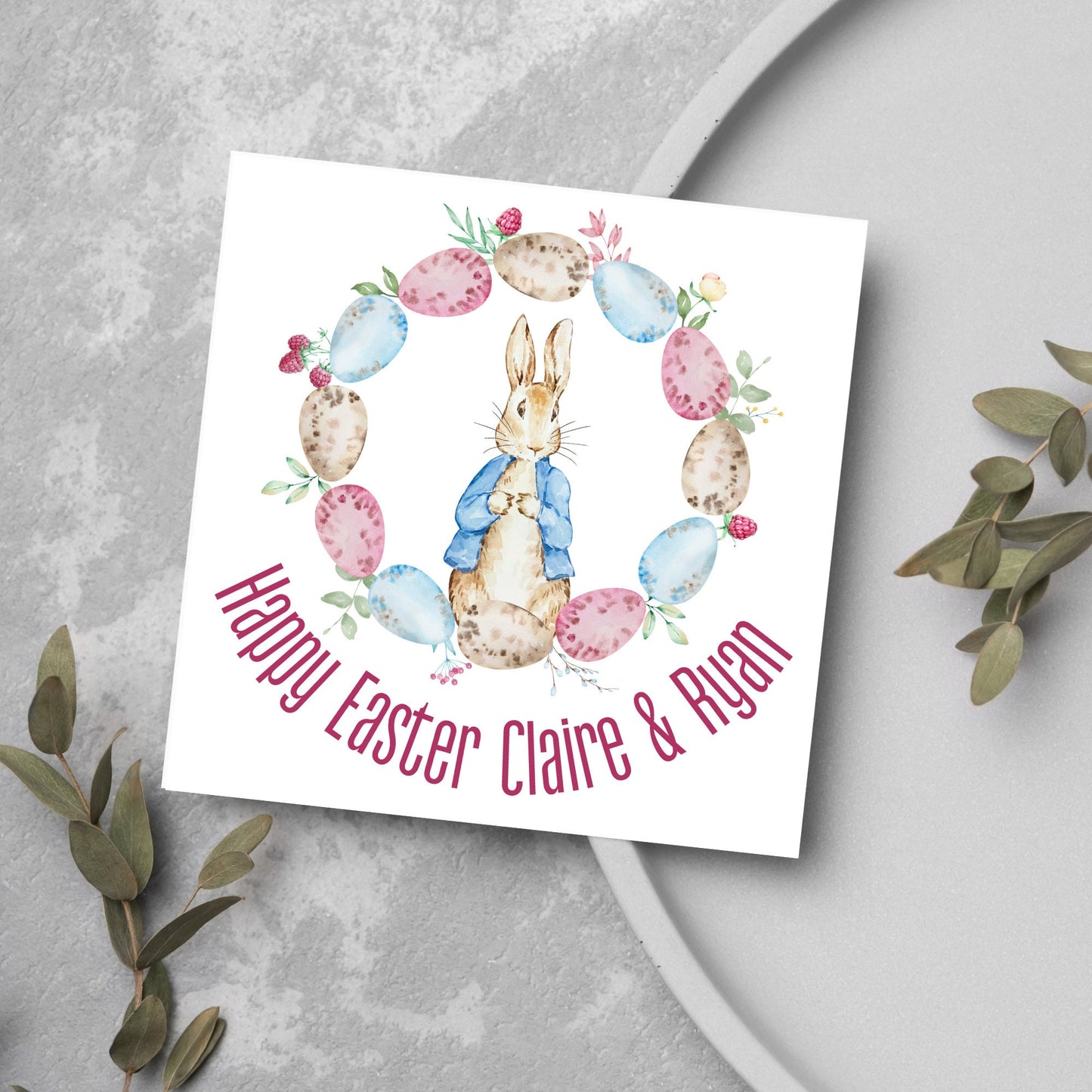 Personalised Easter Bunny Card
