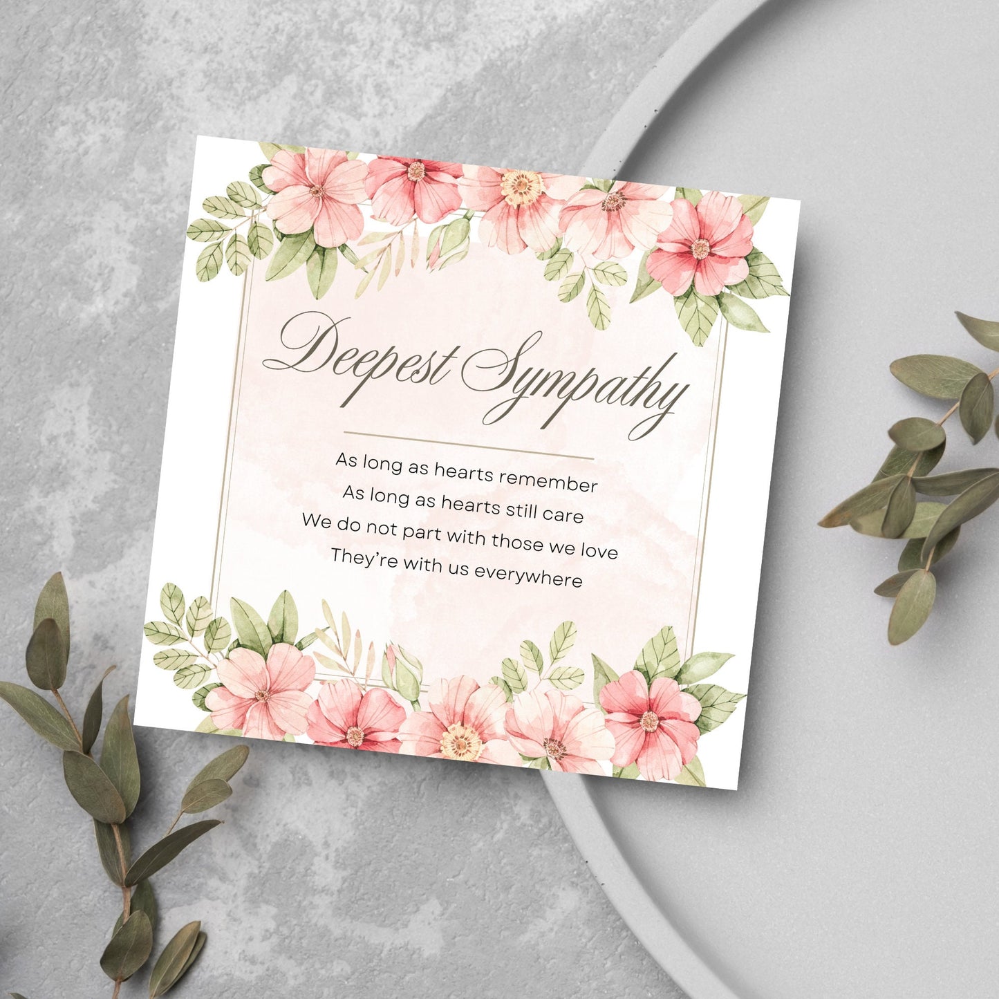 floral card for funeral