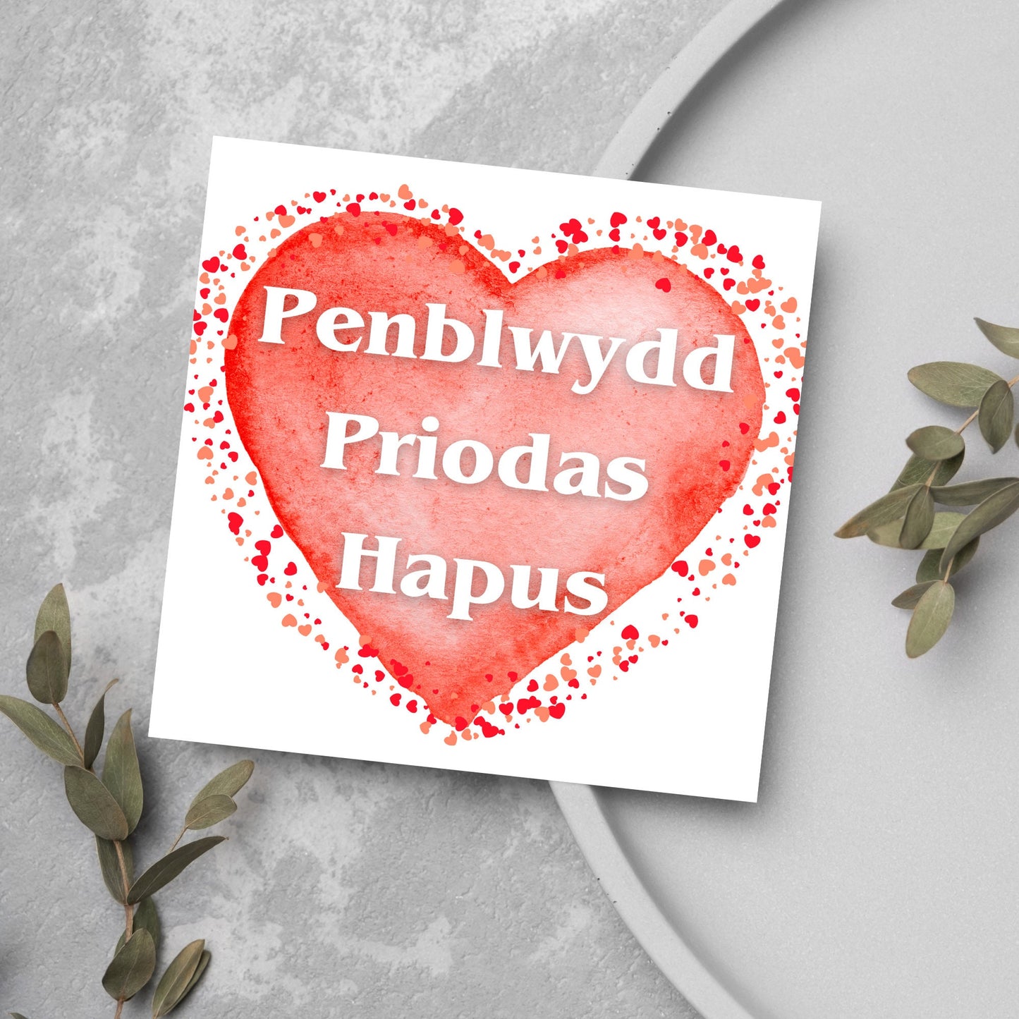 Welsh Language Wedding Anniversary Card