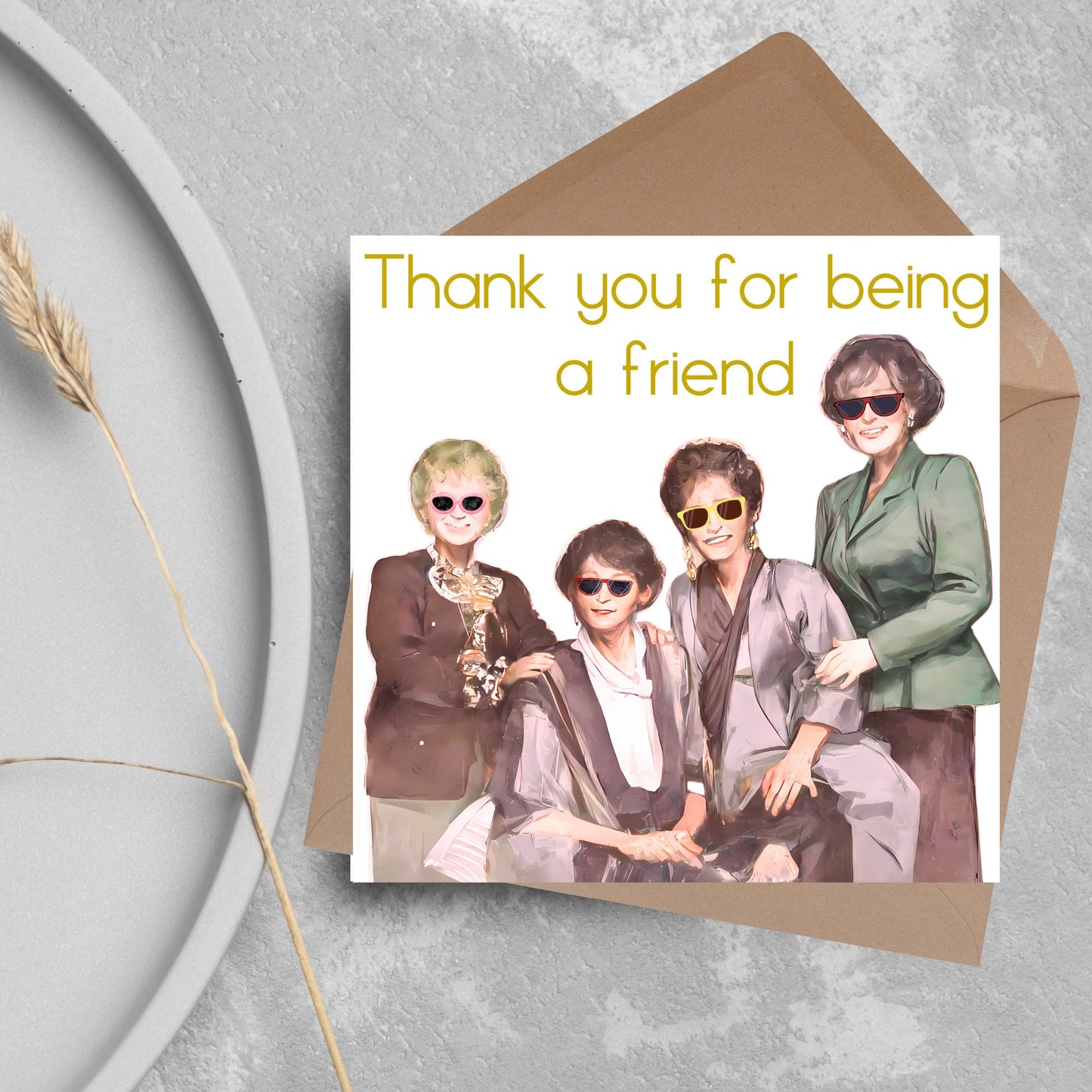 thank you for being a friend card