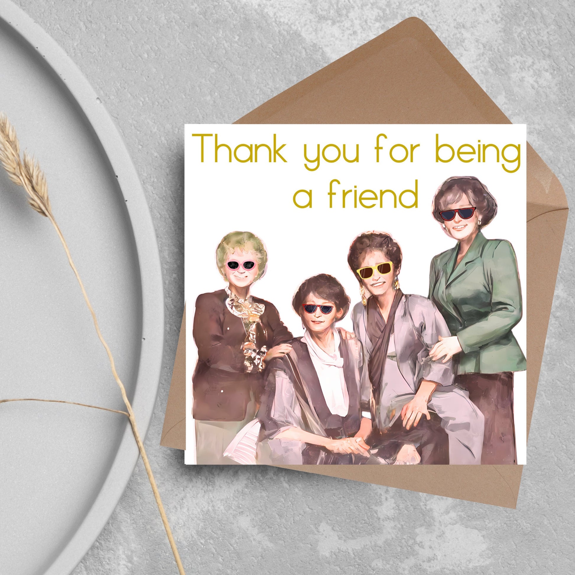 thank you for being a friend card