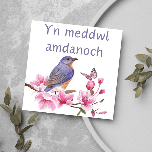 Welsh Language Thinking of You Card