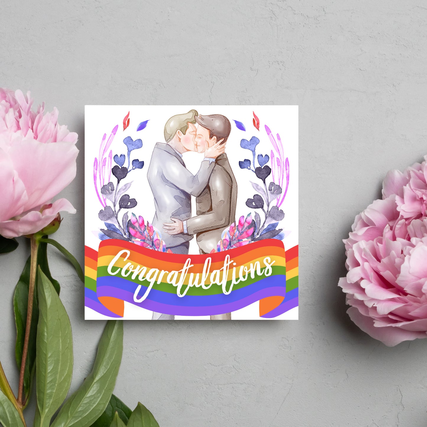 gay men wedding card
