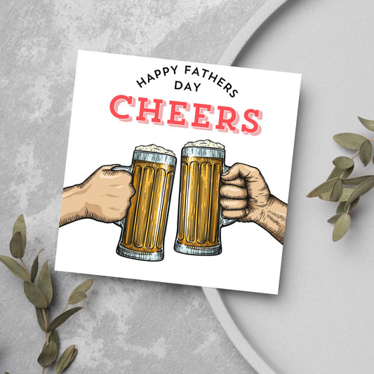 fathers day card with beer