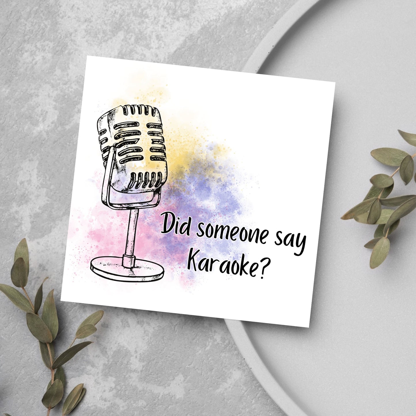 watercolour microphone drawing